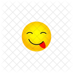 Smiling Face Licking Lips Smiley Emoji Icon