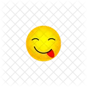 Smiling Face Licking Lips Smiley Smiley Emoji Icon