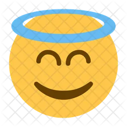 Smiling Face With Halo Emoji Icon - Download in Flat Style