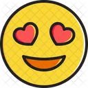 Smiling Face With Heart Shaped Eyes Icon