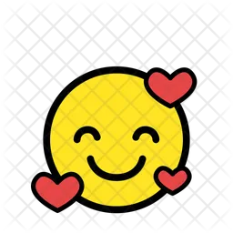 Smiling Face with Hearts Emoji Icon