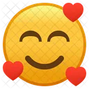 Smiling Face With Hearts Emoji Emoticon Icon