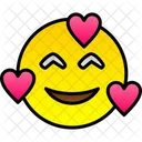 Smiling Face With Hearts Emoji Face Icon