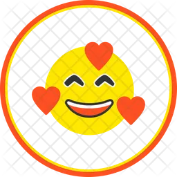 Smiling face with hearts Emoji Icon