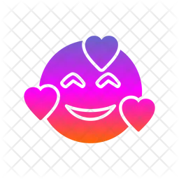 Smiling Face With Hearts Emoji Icon