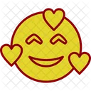 Smiling Face With Hearts Emoji Face Icon