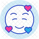 Smiling Face With Hearts Emoji Icon