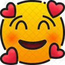 Smiling Face With Hearts  Icon