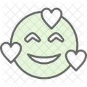 Smiling Face With Hearts Emoji Face Icon