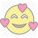 Smiling Face With Hearts  Icon