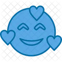 Smiling Face With Hearts Emoji Face Icon