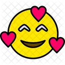 Smiling Face With Hearts  Icon