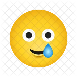 Smiling Face With Tear Emoji Icon