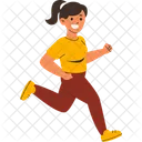 Jogging Running Woman Icon