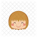 Girl Emoji Smile Cheerfully Icon