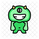 Smiling Monster Cute Icon