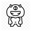 Smiling Monster Cute Icon