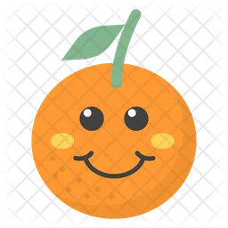 Smiling Orange Emoji Icon