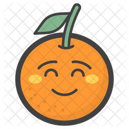 Smiling Orange Emoji Icon