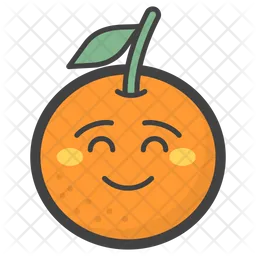 Smiling Orange Emoji Icon
