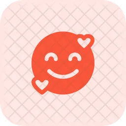 Smiling With Hearts Emoji Icon
