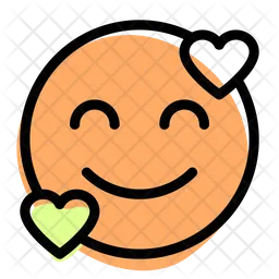 Smiling With Hearts Emoji Icon