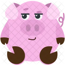 Smirk Pig  Icon