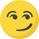 Surprised Smirking Emoticons Icon