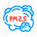 Smog Cloud Labeled Icon