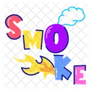 Smoke Typography Smoke Word Smoke Text Icon