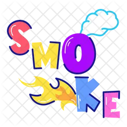 Smoke Typography  Icon