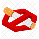 No Cigarette No Smoking Prohibition Icon