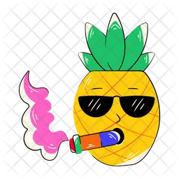 Smoking Pineapple  Icon