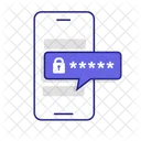Sms Otp Secure Authentication Mobile Verification Icono