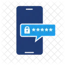 Sms Otp Secure Authentication Mobile Verification Icono