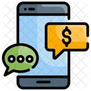 SMS Transaktion Geld Nachricht Symbol