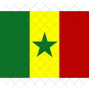 Sn Senegal Bandeiras Iso Ícone