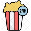 Snack 24 Hours 24 Hours Service Icon