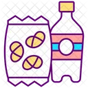 Snacks and carbonated drinks  Icon