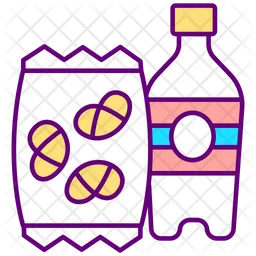 Snacks and carbonated drinks  Icon