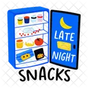 Snacks Late Night Refrigerator Icon