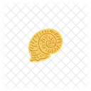 Yellow Snail Shell Icon
