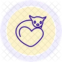 Snail Love Animal Line Style Icon Icon