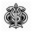 Snake Dagger Sword Serpent Icon