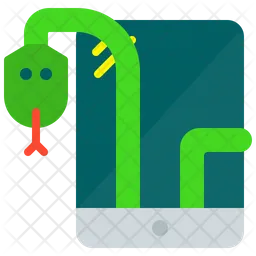 Retro Snake Game Colored Icon In Powerpoint Pptx Png And Editable Eps Format