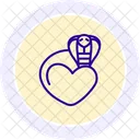 Snake Love Animal Line Style Icon Icon