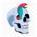 Creepy Skull Snake Skull Halloween Skull Icon