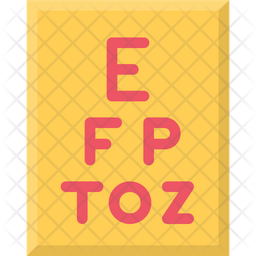 Snellen chart Icon