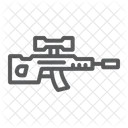 Sniper Rifle Military Icon