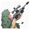 저격수 군인 소총 아이콘